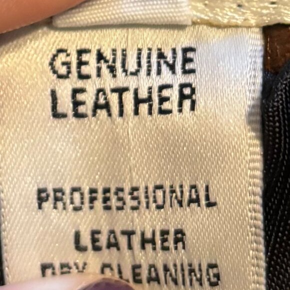 Cache Genuine Leather Pants Brown & Black Women’s Size 4 Straight Leg - Picture 12 of 12